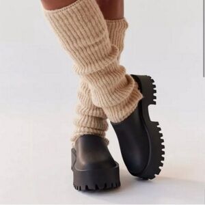 Jeffrey Campbell Clog Black Slip On Slide Chunky Platform Mule Sandals 10 Wmn